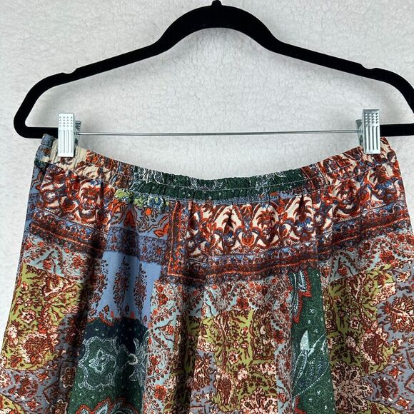 Flint & Moss Boho Midi Skirt Size L Gypsy Hippie Festival Patchwork Cowgirl - Picture 8 of 9